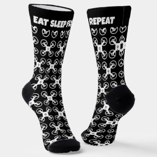 Chaussette Mangez Sleep Fly Répétez des chaussettes drôles po