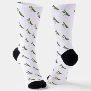 Chaussette Mante religieuse illustrée