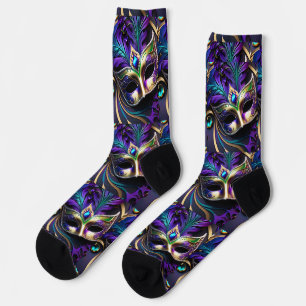 Chaussette Mardi Gras Design Premium Crew Sock