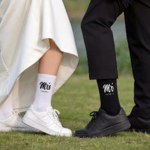 Chaussette Mariage Personnalisé du Marié en Noir 