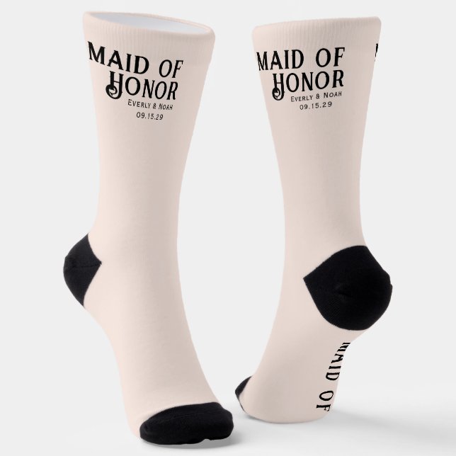Chaussette Mariée et chambre avec Mariage Date de la servante (Angulaire)