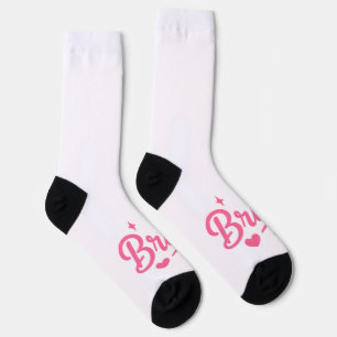 Chaussette Mariée Néon Rose