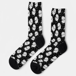 Chaussette Masques de carnaval vénitien noir et blanc à motif