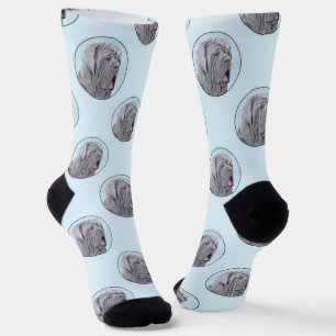 Chaussette Mastiff Neopolitan Peinture Gris Original Chien Ar