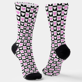 Chaussette Mazipoodles Coeurs Abstraction Pink 2