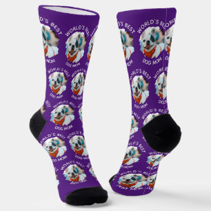Chaussette Meilleur chien du monde Maman personnalisée Chien
