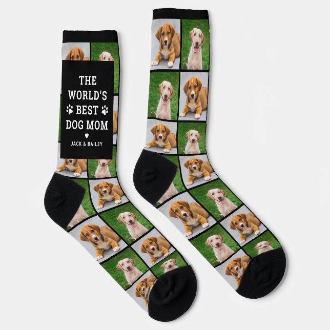 Chaussette Meilleur Chien Maman Personnalisé Animaux de compa (Droite)