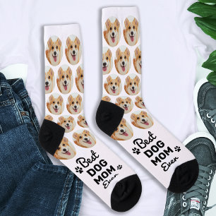 Chaussette Meilleur CHIEN MOM Jamais Personnalisé Cute Photo