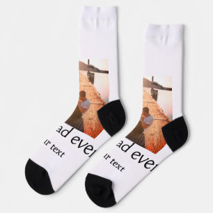 Chaussette Meilleur papa jamais ajouter nom image fête des pè