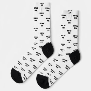 Chaussette Meilleur Papa Jamais Logo Noir Et Blanc