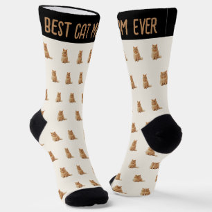 Chaussette Meilleure Maman de Chat Jamais Motif de Photo de C