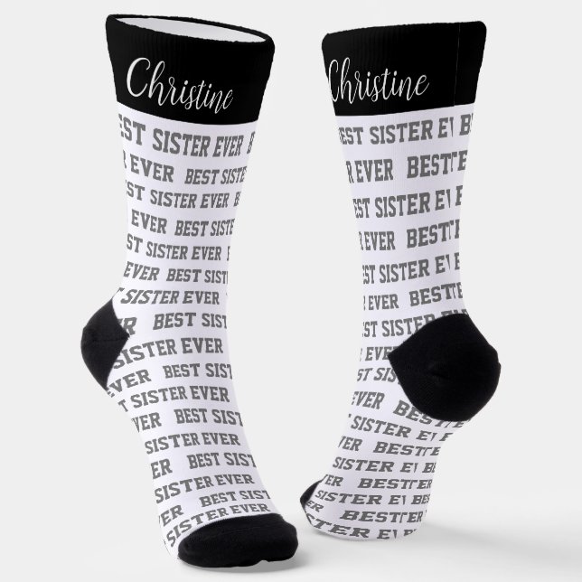 Chaussette Meilleure SOEUR jamais (Angulaire)