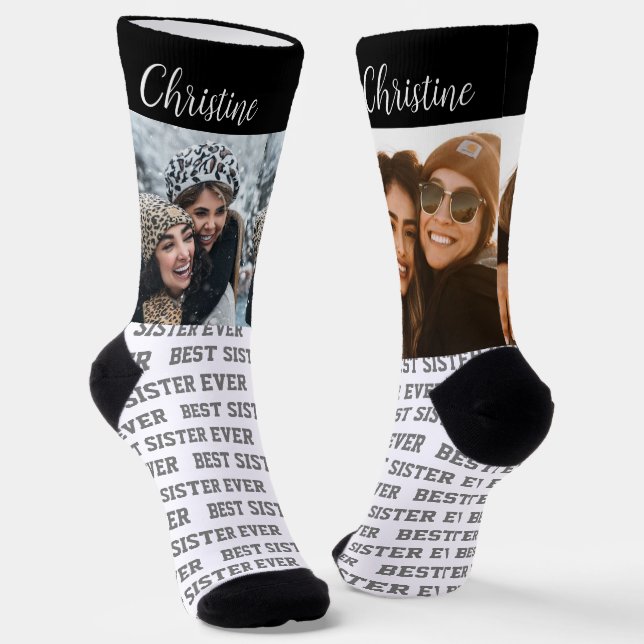 Chaussette Meilleure SOEUR jamais Modèle photo (Angulaire)