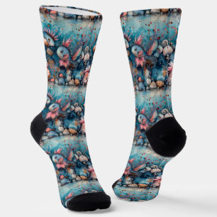 Chaussette Mer savonneuse habitants de poissons amusants