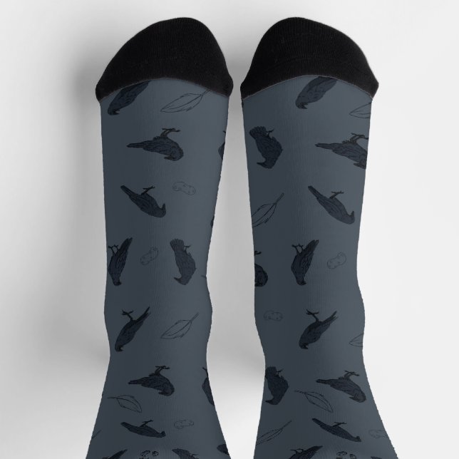 Chaussette Meurtre de Chaussettes d'équipage de corbeaux (Haut)