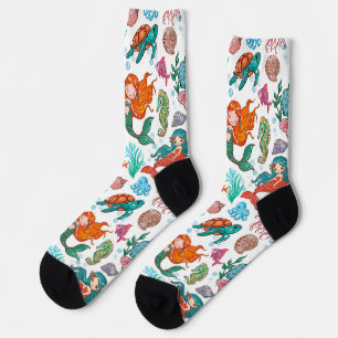 Chaussette Mignonne sirène de caricature
