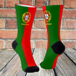 Chaussette Mode Portugal, Chaussettes de sport, drapeau portu