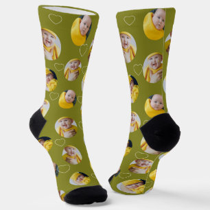 Chaussette Modèle de collage photo 4 Faites votre propre plai