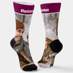 Chaussette Modèle de photos et de texte pour la nouveauté amu