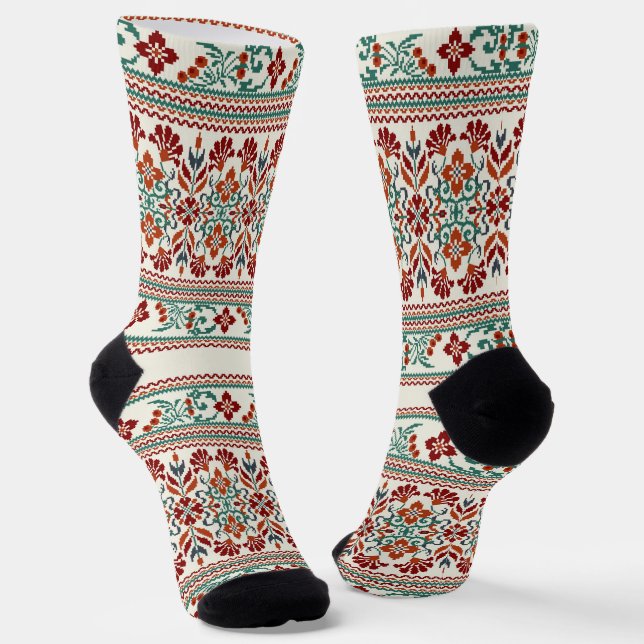 Chaussette Modèle géométrique ethnique 2 (Angulaire)