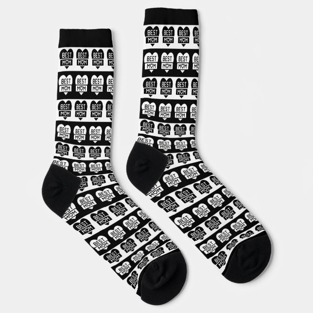 CHAUSSETTE MODERNE MODERNE ÉDITABLE MEILLEUR STRIPE NOIR ET B (Droite)