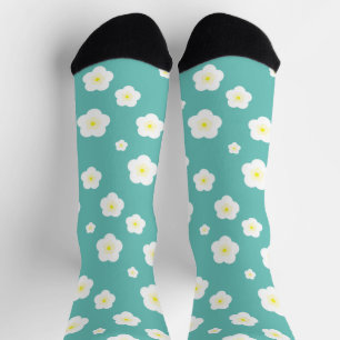 Chaussette Moderne Spring Faisy dégradé floral jaune motif