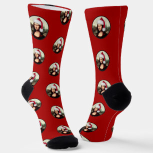 Chaussette Mona Lisa Chapeau de Père Noël Noël