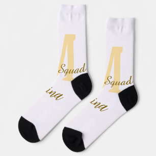 Chaussette Monogramme de l'équipe de la mariée simple shower
