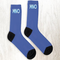 Monogramme moderne initial Ombre bleue