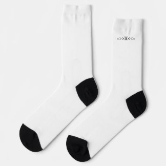 Chaussette Monogramme moderne Noir initial et blanc