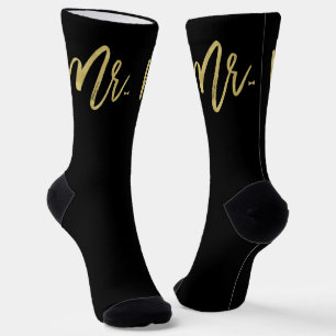 Chaussette Monsieur Pinceau Calligraphié Avec Nœud Papillon -
