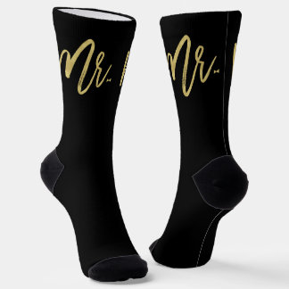 Chaussette Monsieur Pinceau Calligraphié Avec Nœud Papillon -