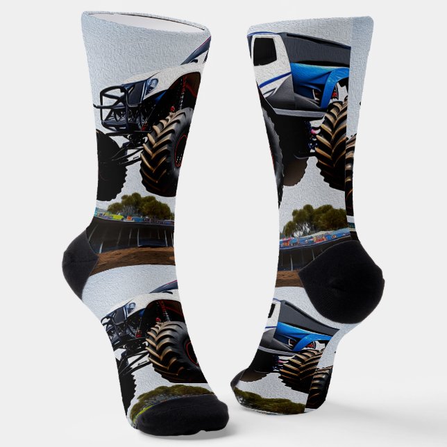 Chaussette Monster Truck Launch, Chaussettes d'équipage (Angulaire)