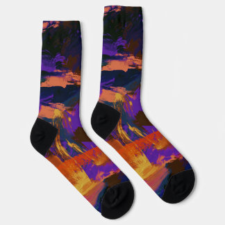 Chaussette montante unisexe peinture sur toile abs