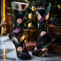 Moody Automne Abstrait dans Plum et Forest Green