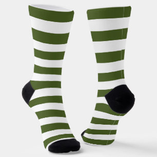 Chaussette Moss foncé Grandes vertes et blanches