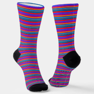 Chaussette Motif à bandes multiples