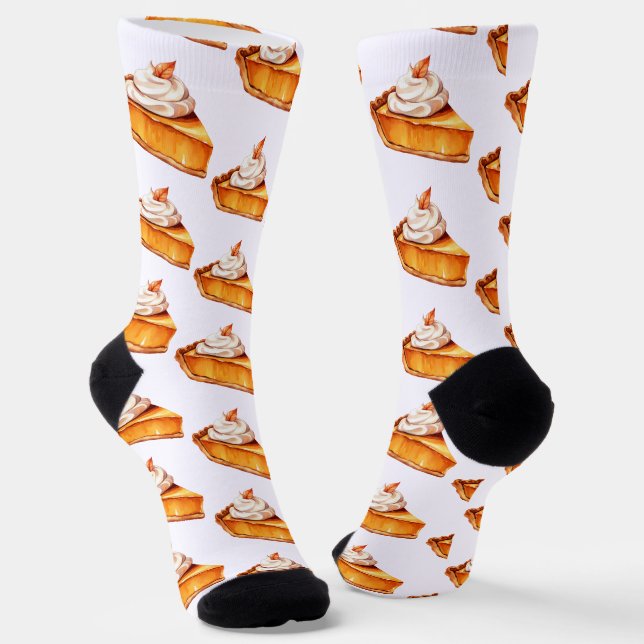 Chaussette Motif à Citrouille à  d'aquarelle (Angulaire)