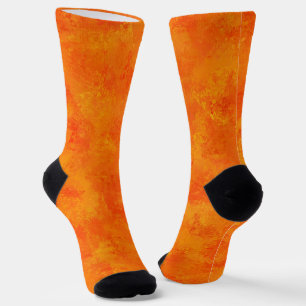 Chaussette Motif Abstrait orange