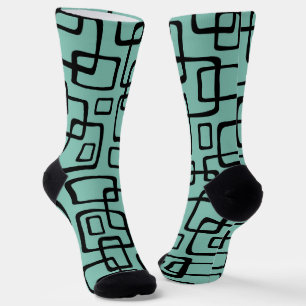 Chaussette Motif Abstrait Rétro Milieu de Siècle Moderne