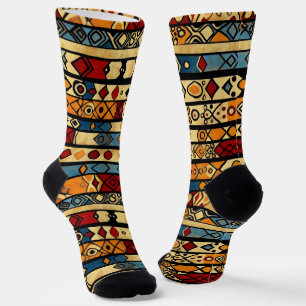 Chaussette Motif africain Abstrait coloré