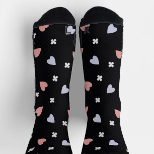 Chaussette Motif Amour Chanceux Cœurs Trèfle Mignon