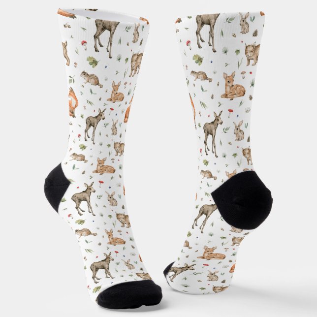 Chaussette Motif animal de bois mou (Angulaire)