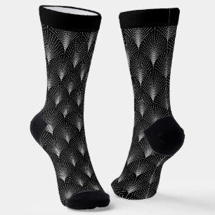 Chaussette Motif Art Déco noir et blanc 3 Chaussettes