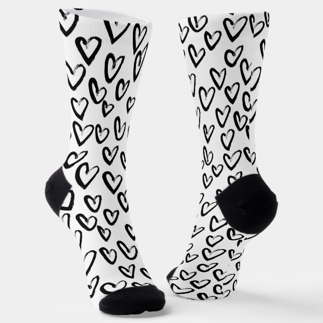 Chaussette Motif cardiaque de peinture AVC (Angulaire)