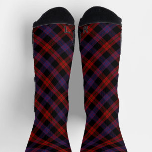 Chaussette Motif carreaux tartan Brun Grady