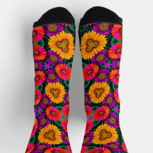 Chaussette Motif coloré Daisy Bouquet