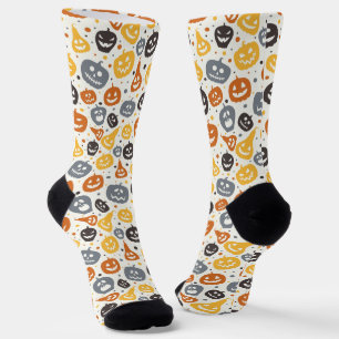 Chaussette Motif coloré Jack-O'-Lantern