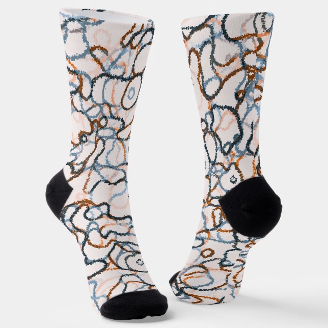 Chaussette Motif Cool des couleurs de terre coupée (Angulaire)