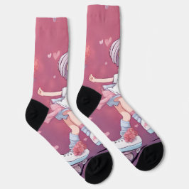 Chaussette motif corazones